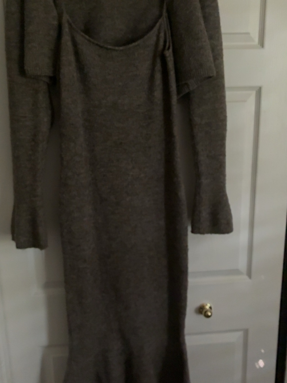 House of CB Taupe Knit Maxi Dress